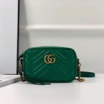 Gucci GG Marmont matelassé mini bag dark green 448065