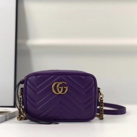 Gucci GG Marmont matelassé mini bag purple 448065