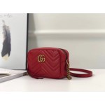 Gucci GG Marmont matelassé mini bag red 448065