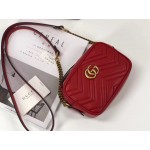 Gucci GG Marmont matelassé mini bag red 448065