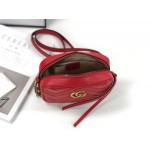 Gucci GG Marmont matelassé mini bag red 448065