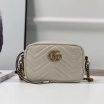 Gucci GG Marmont matelassé mini bag white 448065