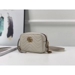 Gucci GG Marmont matelassé mini bag white 448065