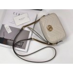 Gucci GG Marmont matelassé mini bag white 448065