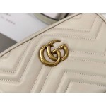 Gucci GG Marmont matelassé mini bag white 448065