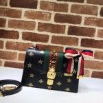 Gucci Sylvie Bee Star small shoulder bag black 524405