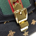 Gucci Sylvie Bee Star small shoulder bag black 524405