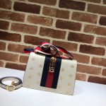 Gucci Sylvie Bee Star small shoulder bag white 524405