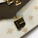 Gucci Sylvie Bee Star small shoulder bag white 524405