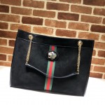 Gucci Rajah large tote black suede 537219