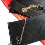 Gucci Rajah large tote black suede 537219