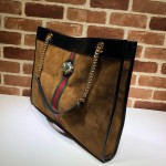 Gucci Rajah large tote brown suede 537219