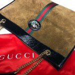 Gucci Rajah large tote brown suede 537219