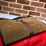 Gucci Rajah large tote brown suede 537219