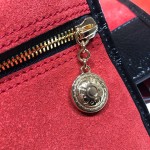 Gucci Rajah large tote red suede 537219