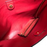 Gucci Rajah large tote red suede 537219