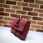 Gucci Arli medium shoulder bag bordeaux suede 550126