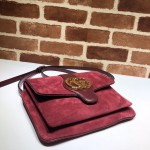 Gucci Arli medium shoulder bag bordeaux suede 550126