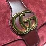 Gucci Arli medium shoulder bag bordeaux suede 550126