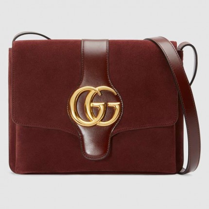 Gucci Arli medium shoulder bag bordeaux suede 550126