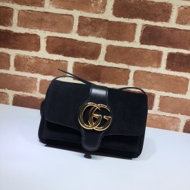 Gucci Arli small shoulder bag black suede 550129