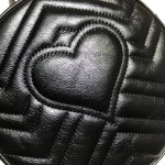 Gucci GG Marmont mini round shoulder bag black 550154