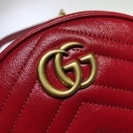 Gucci GG Marmont mini round shoulder bag red 550154