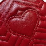 Gucci GG Marmont mini round shoulder bag red 550154