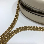 Gucci GG Marmont mini round shoulder bag white 550154