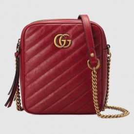 Gucci GG Marmont mini shoulder bag red 550155