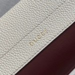 Gucci Zumi grainy leather medium top handle bag in White