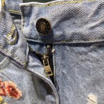 Gucci Embroidered denim short 502779