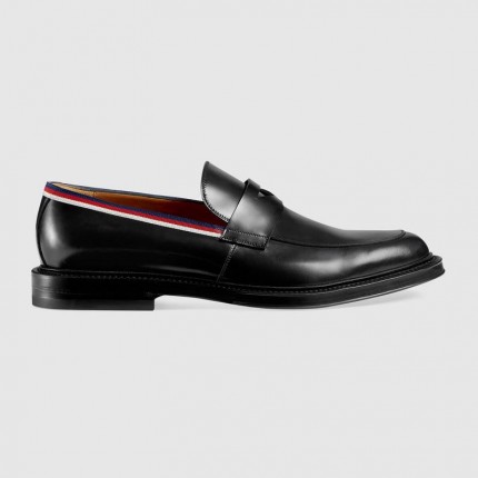 Gucci Leather loafer  black 473475