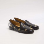 Gucci embroidered Leather loafer black 527935