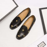 Gucci embroidered Leather loafer black 527935