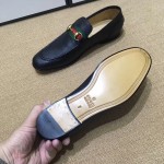 Gucci Horsebit leather loafer with Web black 322500