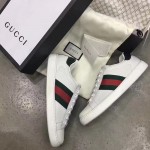 Gucci Ace leather sneaker shoes white 386750