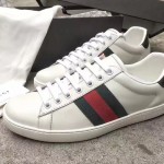 Gucci Ace leather sneaker shoes white 386750