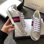 Gucci Ace leather sneaker silver ‎386750 B8VM0