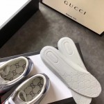 Gucci Ace leather sneaker silver ‎386750 B8VM0