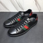 Gucci Ace leather sneaker black 386750