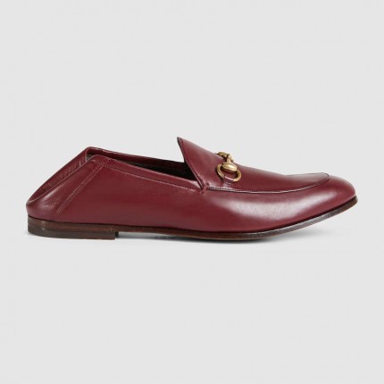 Gucci Leather Horsebit loafer dark red 407314