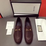 Gucci Leather Horsebit loafer dark red 407314