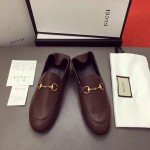 Gucci Leather Horsebit loafer dark red 407314