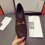 Gucci Leather Horsebit loafer dark red 407314