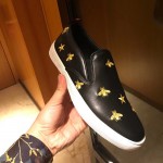 Gucci Leather slip-on sneaker with bees 407364