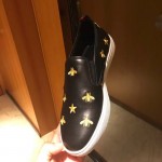 Gucci Leather slip-on sneaker with bees 407364