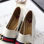 Gucci Leather mid-heel loafer white 425943