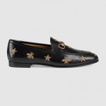 Gucci Jordaan embroidered leather loafer black 505281