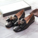 Gucci Leather ballet flat with bow black 505291